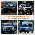 Xridonsen Blue White Emergency Visor Lights Warning Flashing Interior Windshield Strobe Bar For Police Firefighter Vehicles
