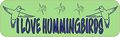 10x3 I Love Hummingbirds Vinyl Magnet Bumper Magnetic Sticky Magnets By Stickertalk 