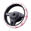 Pink Teapot Printed Steering Wheel Covers Elastic Car Cover Anti-slip Protector Universal 15 Inch Accessories