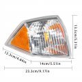 Front Marker Signal Blinker Corner Parking Light Passenger Side Replacement For 2007-2010 Compass