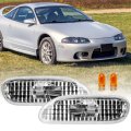 Usr 95-99 Eclipse Bumper Side Marker Light A Clear Front Lamps Left Right Pair For 1995-1999 Mitsubishi All Models Crystal 