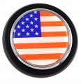 Usa American Flag Car Truck Grill Black Round Badge 3 5 Grille Chrome Emblem