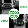 8 Pcs Aluminum Alloy Ac Radio Switch Knob Cover For Chevy Silverado Gmc Sierra 2014-2018 Air Conditioner Decor Green