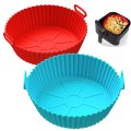 2 Pack Air Fryer Silicone Liners Pot For 3 To 5 Qt Bpa-free Food Grade Airfryer Basket Bowl Replacement Of Flammable Parchment 