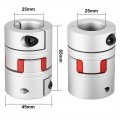 Uxcell Shaft Coupling 25mm To Bore L65xd45 Flexible Coupler Joint For Servo Stepped Motor