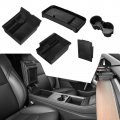 Motrobe 5pcs Tesla Model Y 3 Center Console Organizer Cup Holder Behind Screen Storage Tray Hidden Armrest Tissue 2021-2023 