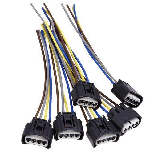 6 Ignition Coils Connector Plug Harness For Lexus Rx350 Es350 Compatible Withtoyota Camry
