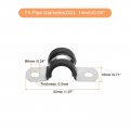 Uxcell 22pcs 14mm 9 16 Cable Clamp Rubber Pipe Strap Cushioned 304 Stainless Steel Hose U Shape Metal Tube Holder For Wire
