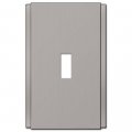 Amerelle Zen Screwless Brushed Nickel Cast 1 Toggle Wallplate 