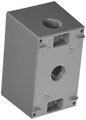 Hubbell-bell 5385-0 2-5 8-inch Deep Weatherproof Electrical Box With 1 Gang 3 2-inch Outlets 4-1 X 2-3 4-inch Gray 