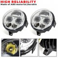 Sautvs Led Headlights For Kawasaki Mule Pro High Low Beam Head Lights Front Lamps Pro-fxt Dxt Dx Fx 2015-2023 Accessories 2pcs