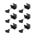 Sliding Window Lock Aluminum Alloy Limit 6 Sets 1 Hole Adjustable Stopper For Home Office Classroom Use Fits Rails Over 0 59in 