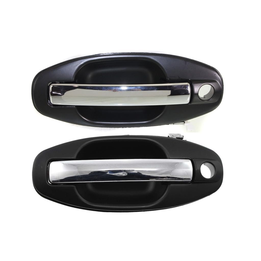 Exterior Door Handle Pair For Hyundai Santa Fe 2001 2002 2003 2004 2005 2006 Front Driver And Passenger Side Chrome Lever