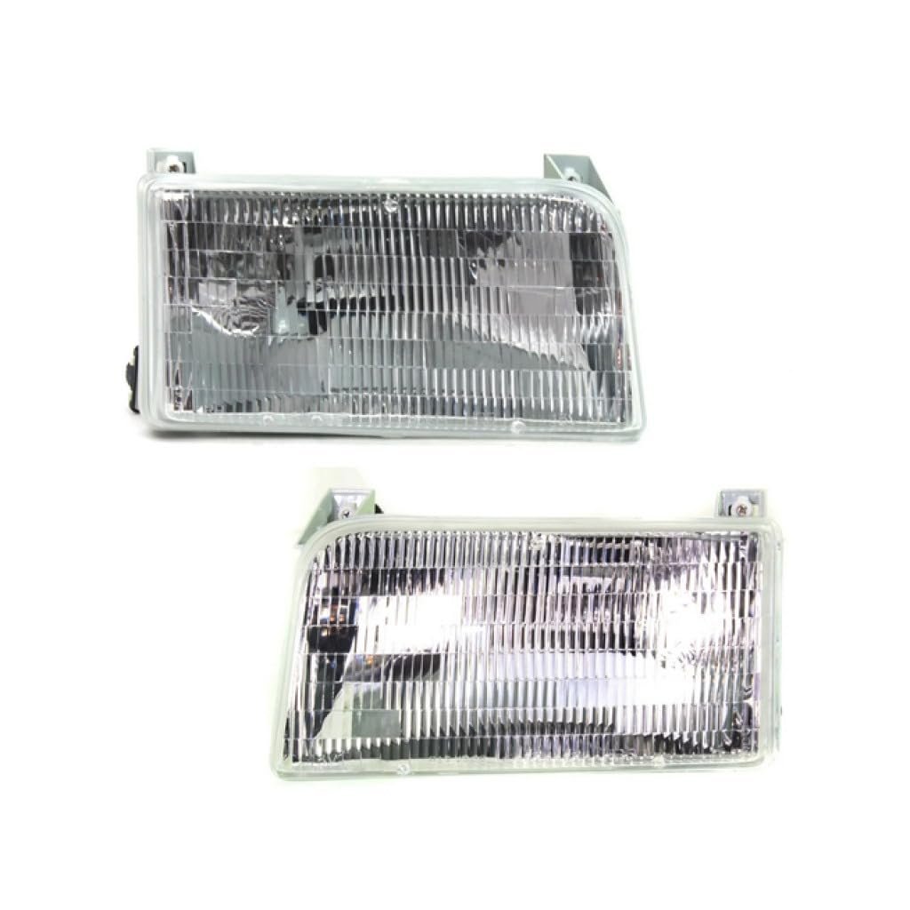 Headlights Ford F 53 Motorhome Chassis 1992 1996 Driver And Passenger Side Pair Clear Lens Replacement For F2tz13008a