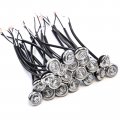 Red Hound Auto 20 Clear Amber Led Marker Lights 3 4 Inches Trailer Bright Stainless Steel 