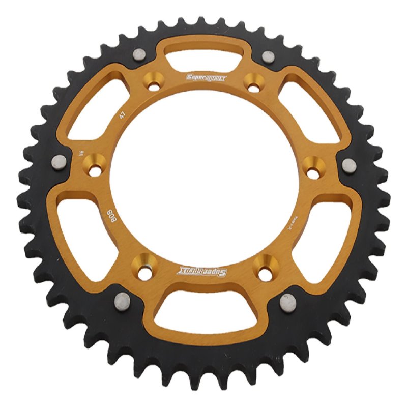 Total Power Parts Rst-808-47-gld Supersprox-gold Stealth Sprocket Compatible With Replacement For 47t Chain Size 520 Kawasaki
