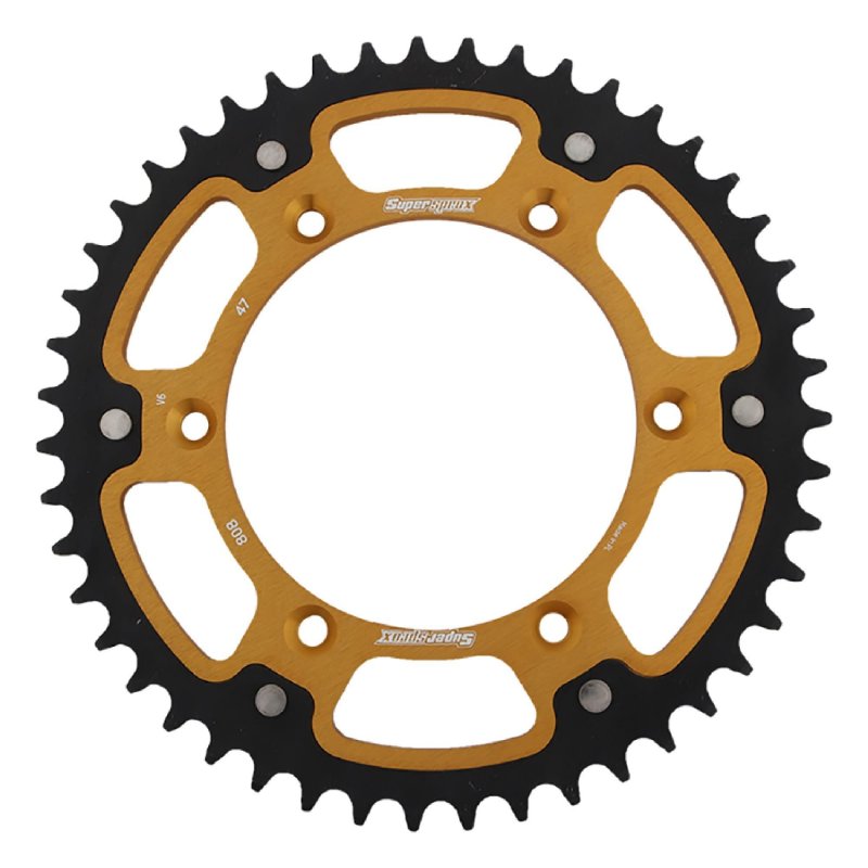 Total Power Parts Rst-808-47-gld Supersprox-gold Stealth Sprocket Compatible With Replacement For 47t Chain Size 520 Kawasaki
