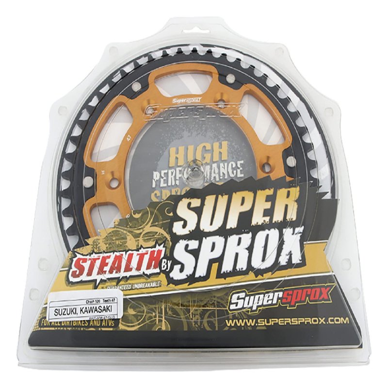 Total Power Parts Rst-808-47-gld Supersprox-gold Stealth Sprocket Compatible With Replacement For 47t Chain Size 520 Kawasaki