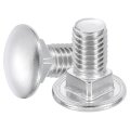 10pcs Carriage Bolts 1 2 -13x1 Stainless Steel 18-8 304 Round Head Square Neck Screws Bolt Screw For Fastening Accessories 