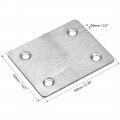 Uxcell Repair Plate 60mm X 50mm Flat Fixing Mending Bracket Connector 12 Pcs