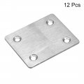 Uxcell Repair Plate 60mm X 50mm Flat Fixing Mending Bracket Connector 12 Pcs