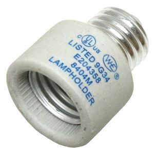 Halco 91000 Porcelain Medium Screw Base E26 Socket Extender Extends Bulb 1 Adp