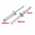 Uxcell 30 Pcs 6mm X 30mm Aluminum Steel Open End Blind Rivets