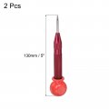 Uxcell Automatic Center Punch 5-inch Spring-loaded Hole Puncher Marker Hand Tool Adjustable Red With Cap For Wood Metal Plastic