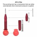 Uxcell Automatic Center Punch 5-inch Spring-loaded Hole Puncher Marker Hand Tool Adjustable Red With Cap For Wood Metal Plastic