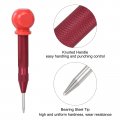 Uxcell Automatic Center Punch 5-inch Spring-loaded Hole Puncher Marker Hand Tool Adjustable Red With Cap For Wood Metal Plastic