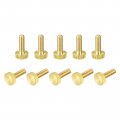 Uxcell Knurled Thumb Screws M6x20mm Flat Brass Bolts Grip Knobs Fasteners For Pc Electronic Mechanical 10pcs