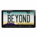 Ipick Image For Chevrolet Corvette C8 3d In Dark Gray On Real Carbon Fiber Abs Plastic License Plate Frame