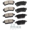 D1164 D1161 Front And Rear Disc Brake Pad Set With Hardware For Ford Fusion Lincoln Mkz Zephyr Mazda 6 Mercury Milan Ceramic 
