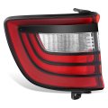 Auto Dynasty Led Drl Rear Tail Lights Assembly For 2014-2022 Dodge Durango Driver Left Side With Reverse Chrome Housing Red 