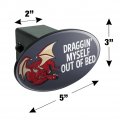 Draggin Myself Out Of Bed Dragon Oval Tow Trailer Hitch Cover Plug Insert