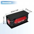 2 Pcs Trailer Light Steel Boxes Housing Welded Mount With 6 Inch Led Oval Tail Red Round Side For Truck Waterproof
