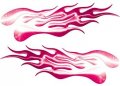 Weston Ink Reflective Extreme Flame Decals In Pink 