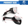 Motorcycle Rear View Mirrors Smoke Turn Signals For Suzuki Gsxr 1000 2005 2015 600 750 Stemless Side Mirror Set