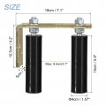 Uxcell Gate Roller Guide Adjustable 6 Sliding Nylon With L-shape Bracket Support Assembly For Rolling Black