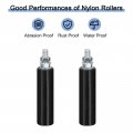 Uxcell Gate Roller Guide Adjustable 6 Sliding Nylon With L-shape Bracket Support Assembly For Rolling Black