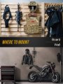 Onetigris Tactical Gear Wall Mount Motorcycle Helmet Holder Stand Jacket Hanger Plate Carrier Rack Display Organizer For Police