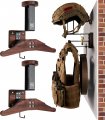 Onetigris Tactical Gear Wall Mount Motorcycle Helmet Holder Stand Jacket Hanger Plate Carrier Rack Display Organizer For Police 
