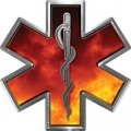 Weston Ink Star Of Life Emergency Ems Emt Paramedic Decal In Fire