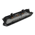 Front Grille With Lights Matte Black Mesh Grill Replacement For 2012 2013 2014 2015 Tacoma Pickup Truck Direct Upper Hood