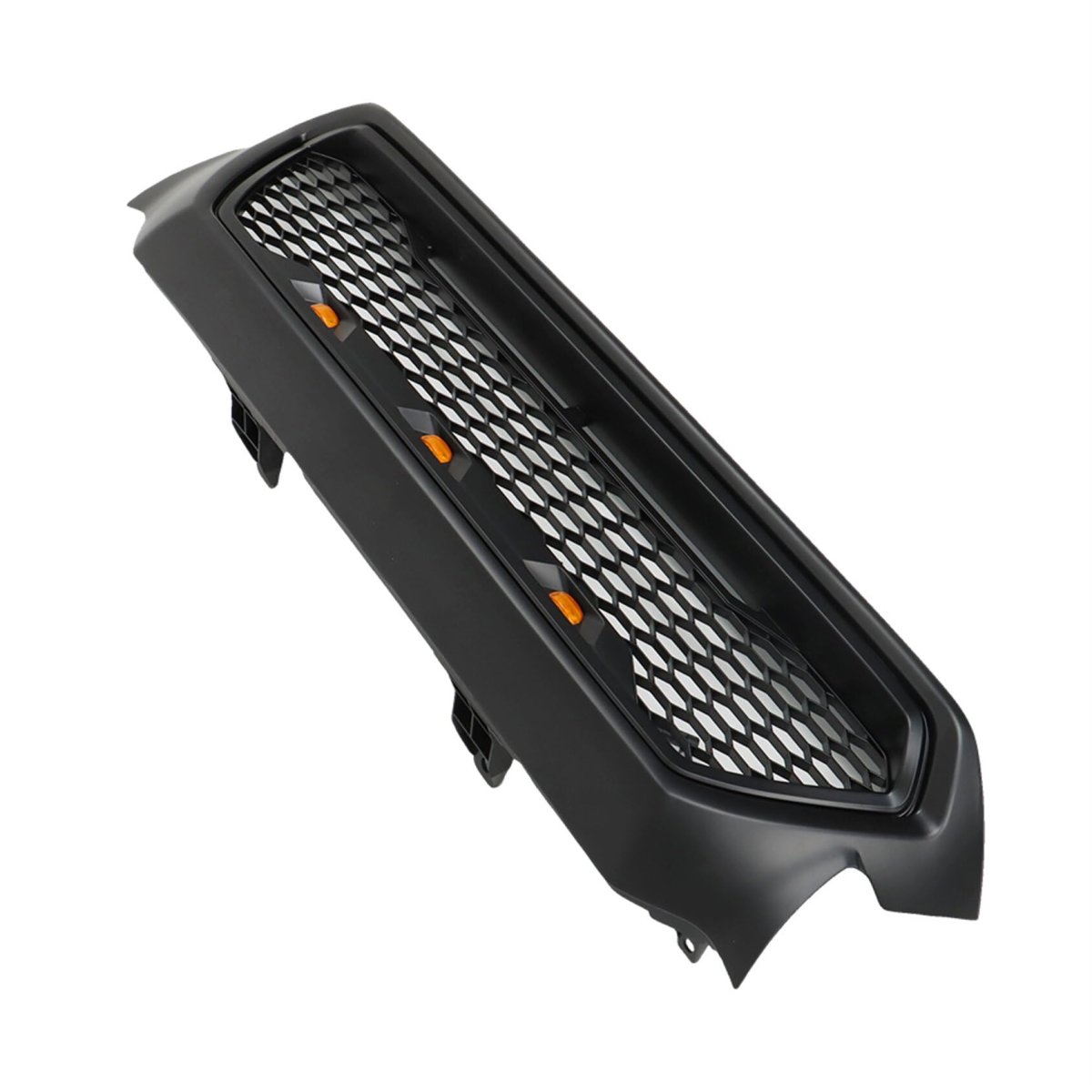 Front Grille With Lights Matte Black Mesh Grill Replacement For 2012 2013 2014 2015 Tacoma Pickup Truck Direct Upper Hood