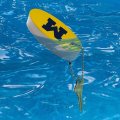 Graphics More University Of Michigan Secondary Logo Floating Keychain Oval Foam Fishing Boat Buoy Key Float