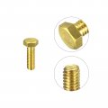 Uxcell Brass Hex Bolts 5 16-18x1 5pcs Fully Thread Grade 4 8 Solid Hexagon Head Bolt Machine Screws For Machinery