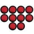 All Star Truck Parts 10x 2 5 Round Red Led Clearance Side Marker Lights Kit 13 Diodes Light Grommet Wire Pigtail Trailer Rv 