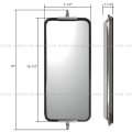 7 5 X16 Stainless Steel Side Door Rear View Main Mirror 8 Inches Convex Wide Angle Fits Freightliner Kenworth Peterbilt Mack