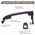 4 Pcs Exterior Door Handle Replacement Kit With Driver Key Hole Black For 2007 2010 Elantra And 2011 2012 Touring Hatchback